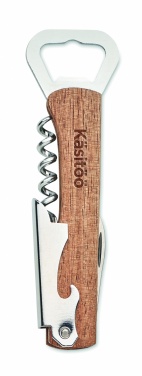 Logo trade promotional giveaway photo of: 3 in 1 bamboo bottle opener WOOL