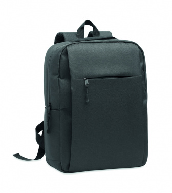 Logo trade promotional gifts image of: Slim 15 inch laptop backpack made of 600D RPET polyester with a 210D lining and customizable printing