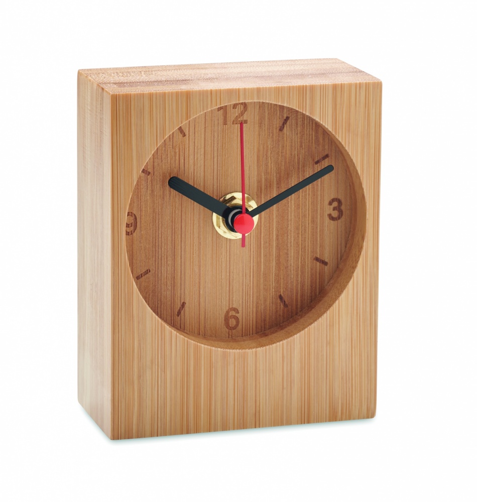 Logotrade promotional products photo of: Bamboo table clock