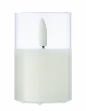 Logo trade advertising products image of: LED wax candle in glass holder