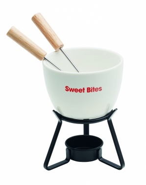 Logo trade promotional item photo of: Ceramic fondue set 240 ml