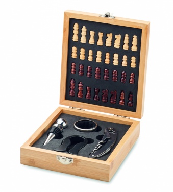 Logo trade corporate gifts image of: Chess board wine set