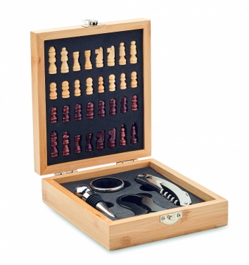 Logo trade promotional products image of: Chess board wine set