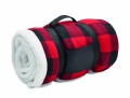 RPET sherpa fleece blanket, Red