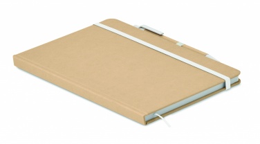 Logo trade promotional merchandise photo of: A5 notebook in recycled carton