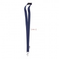 Lanyard in RPET 20 mm, Blue