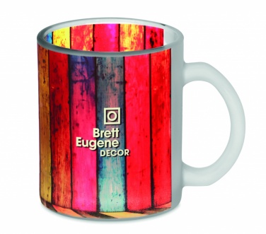 Logo trade promotional gifts image of: Glass sublimation mug 300ml