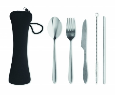 Logo trade promotional merchandise image of: Cutlery set stainless steel