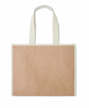 Logo trade promotional items picture of: Jute and canvas cooler bag