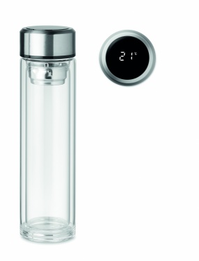 Logotrade advertising products photo of: Bottle with touch thermometer