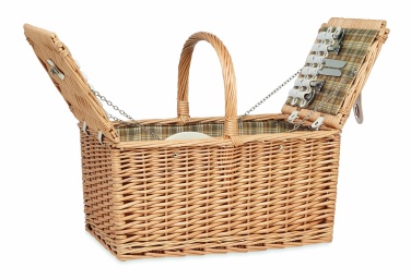 Logotrade promotional products photo of: Wicker picnic basket 4 people