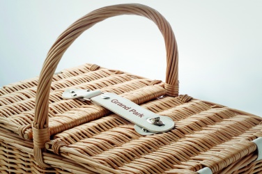 Logotrade promotional giveaway image of: Wicker picnic basket 4 people