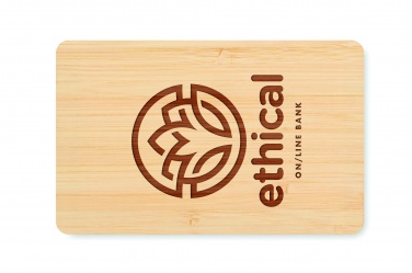 Logo trade business gifts image of: RFID card in bamboo material