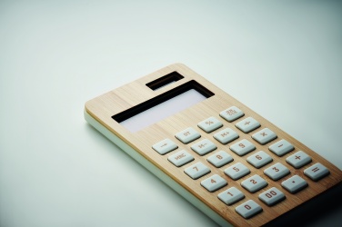 Logo trade promotional merchandise image of: 12 digit bamboo calculator