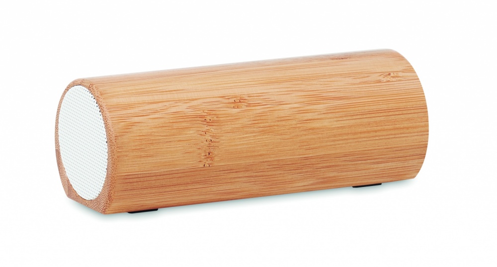 Logo trade promotional gifts picture of: Wireless bamboo speaker 2x5W