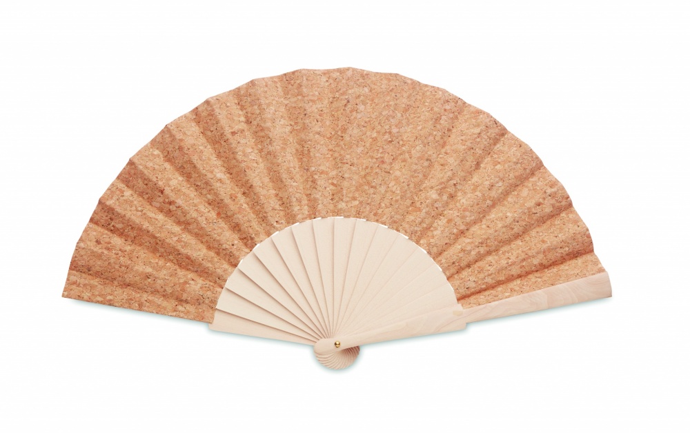 Logotrade promotional giveaways photo of: Wood hand fan with cork fabric