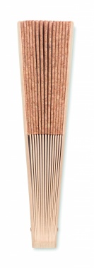 Logotrade business gift image of: Wood hand fan with cork fabric