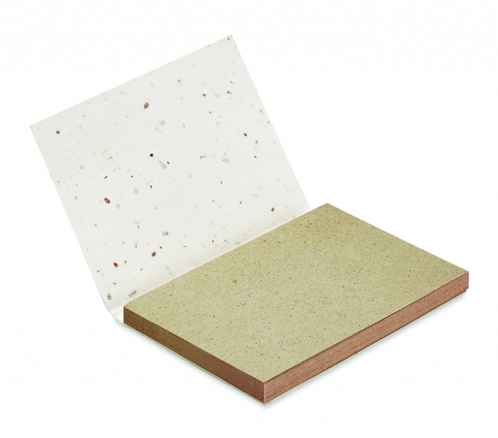 Logotrade promotional gift picture of: Grass/seed paper memo pad