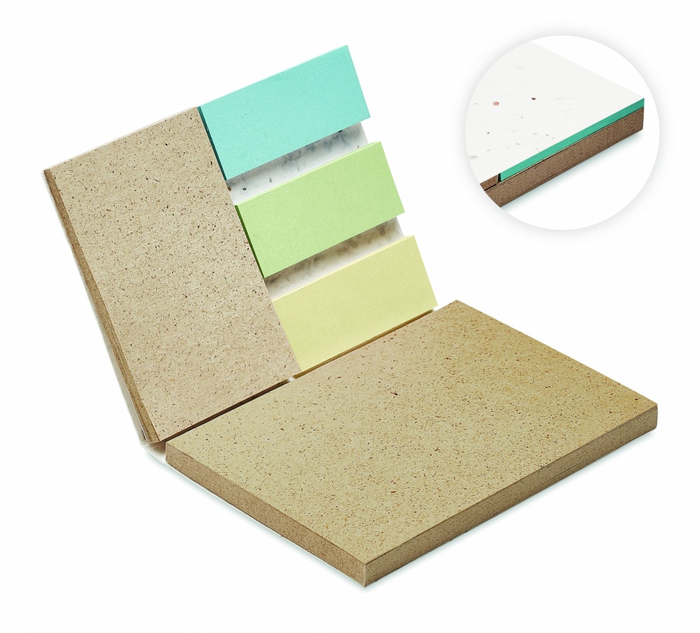 Logo trade promotional merchandise image of: Grass/seed paper memo pad