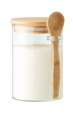 Logo trade business gifts image of: Glass jar with spoon 600 ml