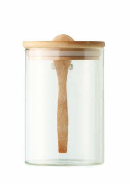 Logotrade corporate gifts photo of: Glass jar with spoon 600 ml