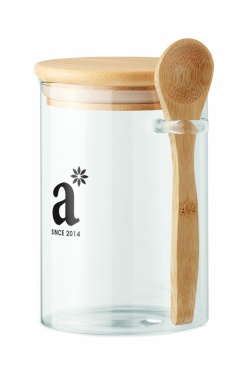 Logotrade corporate gifts photo of: Glass jar with spoon 600 ml