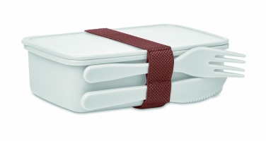 Logo trade promotional giveaways image of: Lunch box with cutlery