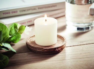 Logotrade advertising product picture of: Candle on round wooden base