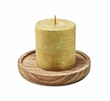 Logotrade promotional gift image of: Candle on round wooden base