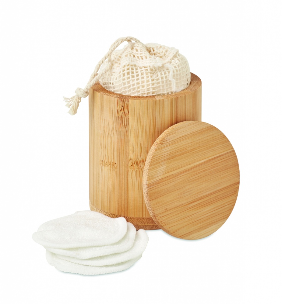 Logotrade corporate gifts photo of: Bamboo fibre cleansing pad set