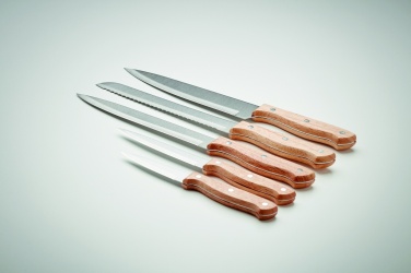 Logo trade promotional gift photo of: 5 piece knife set in base