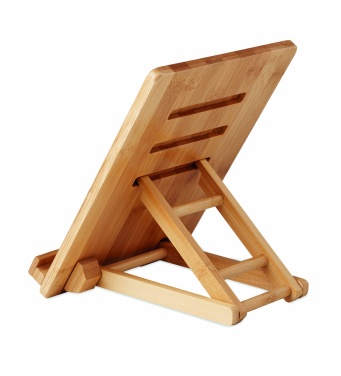 Logo trade promotional merchandise photo of: Bamboo tablet stand TUANUI