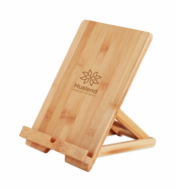 Logo trade promotional gift photo of: Bamboo tablet stand TUANUI