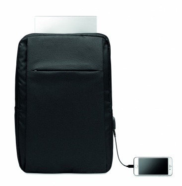 Logo trade promotional gifts picture of: Laptop backpack in 300D RPET