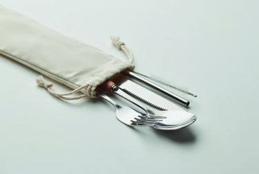 Logo trade business gifts image of: Cutlery set stainless steel