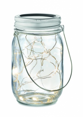 Logo trade corporate gift photo of: Solar mason jar outdoor lamp