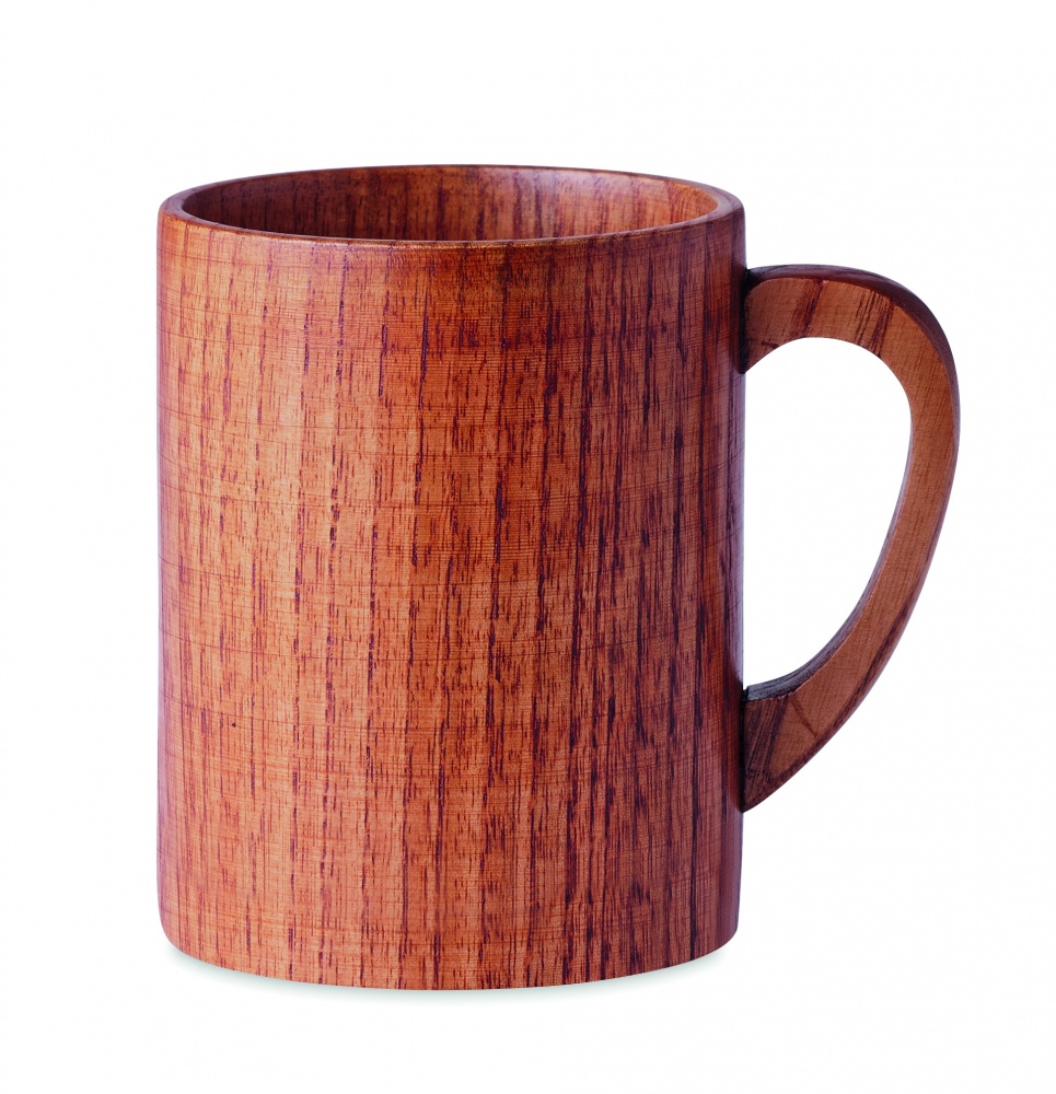 Logo trade promotional gifts image of: Oak wooden mug 280 ml