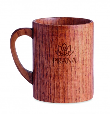 Logo trade promotional merchandise image of: Oak wooden mug 280 ml