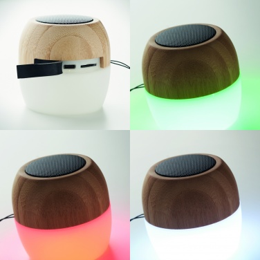 Logo trade promotional products image of: 5.0 wireless bamboo speaker