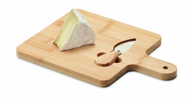 Logo trade corporate gifts image of: Cheese board set in bamboo