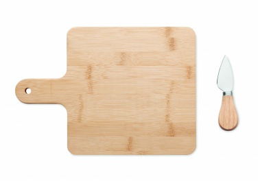 Logo trade corporate gifts image of: Cheese board set in bamboo