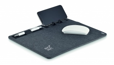 Logotrade promotional merchandise picture of: RPET mouse mat charger 15W