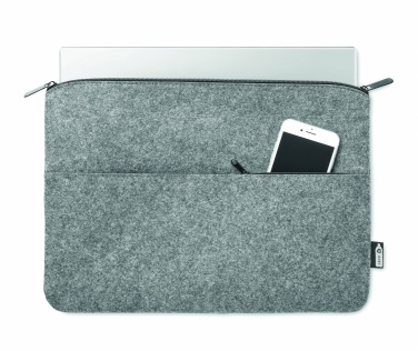 Logo trade promotional item photo of: RPET felt zipped laptop bag