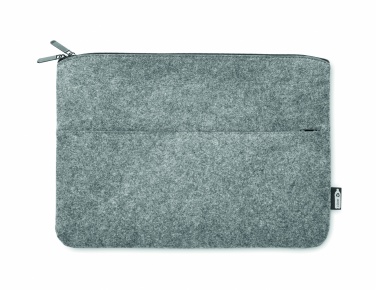 Logo trade promotional merchandise photo of: RPET felt zipped laptop bag