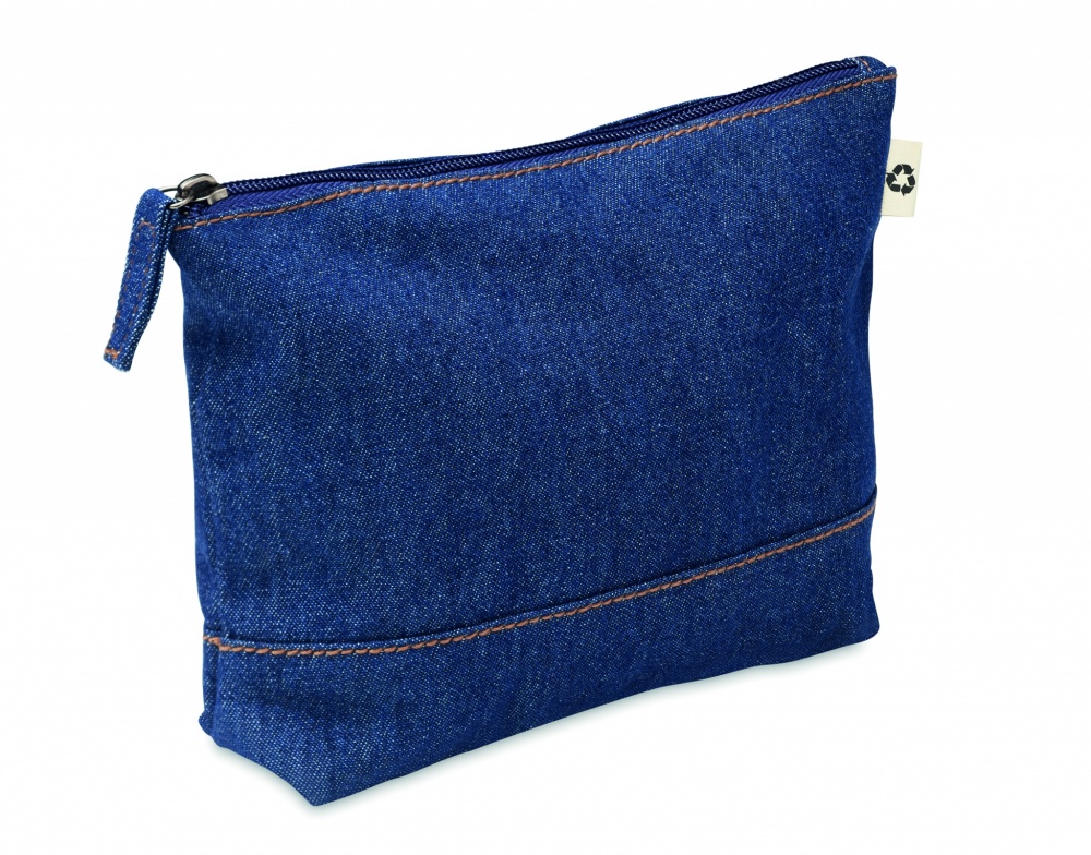 Logotrade promotional gift picture of: Recycled denim cosmetic pouch