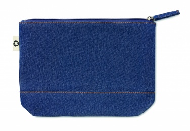 Logo trade promotional items image of: Recycled denim cosmetic pouch