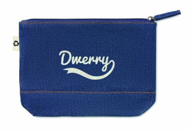 Logotrade promotional product image of: Recycled denim cosmetic pouch