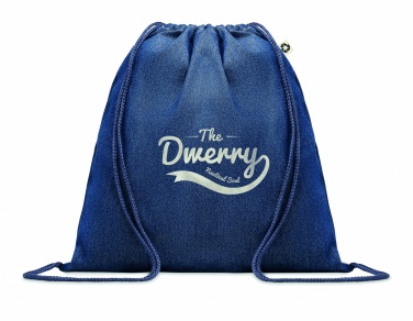 Logotrade promotional merchandise picture of: Recycled denim drawstring bag