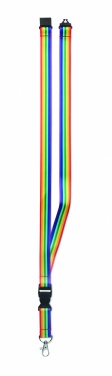 Logo trade promotional products image of: Rainbow RPET lanyard