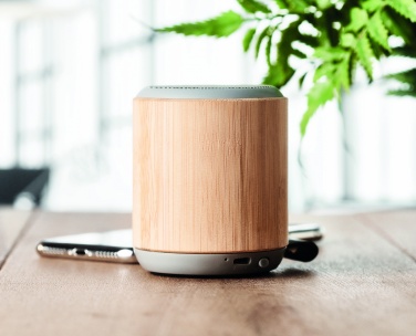 Logo trade corporate gifts picture of: 5.3 wireless bamboo speaker